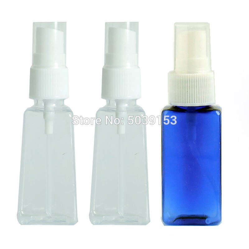 30ml Square Transparent Portable Travel small Empty Spray Bottles Plastic Refillable Cosmetic Containers Liquid Organizer: 3PCS Mixed2