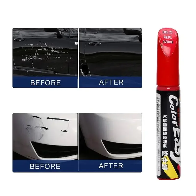 Car Paint Scratches Repair Pen Brush Waterproof Paint Marker Pen Car Tyre Tread Care Automotive Maintain Black White Red Silver
