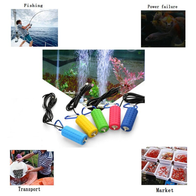 Functie Ultra Stille Aquarium Fish Tank Draagbare Usb Mini Zuurstof Luchtpomp Mute Energiebesparende Levert Luchtpomp Accessoires #24