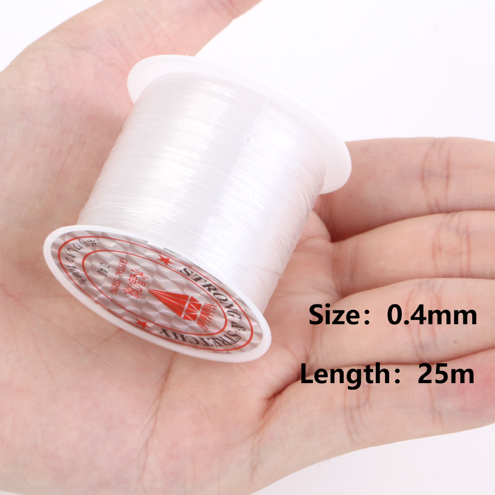 0.2-0.6mm White Fishing Line For Beads Wire Clear Non-Stretch Nylon String Beading Cord Thread For Jewelry Making Supply: Yellow