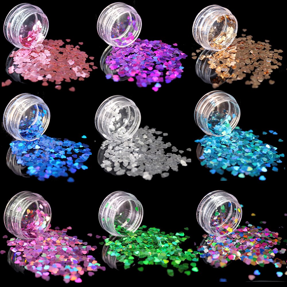 1 æske farve holografiske pailletter glitter shimmer diamant 12 farver eye shiny skin highlighter ansigt krop glitter festival makeup: 12