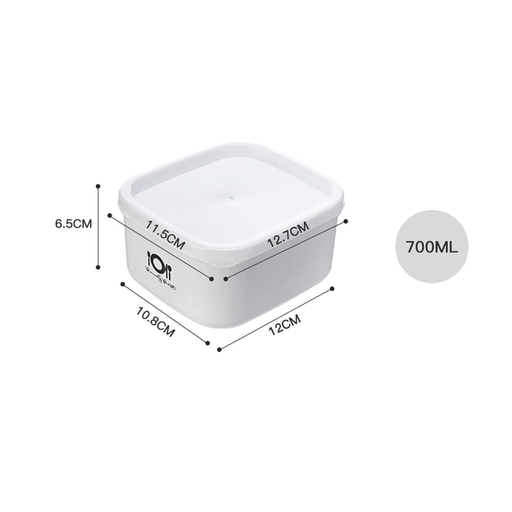 Food Fresh Storage Box Containers Kitchen Fridge Organizer Case Removable Drain Plate Tray For Keep Fruits Meat Fish Vegetables: A
