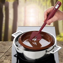 Bærbar skraber termometer køkken chokolade digital madværktøj lang sonde silikonespatel madlavning elektroniske gadgets