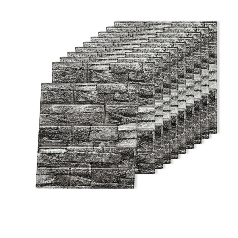 3D driedimensionale muurstickers zelfklevend behang anti-collision decoratieve stickers 10st: green