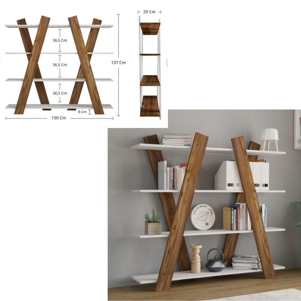 5 layer bookcase Modern decor plants flower Stand with shelves storage multifunctional