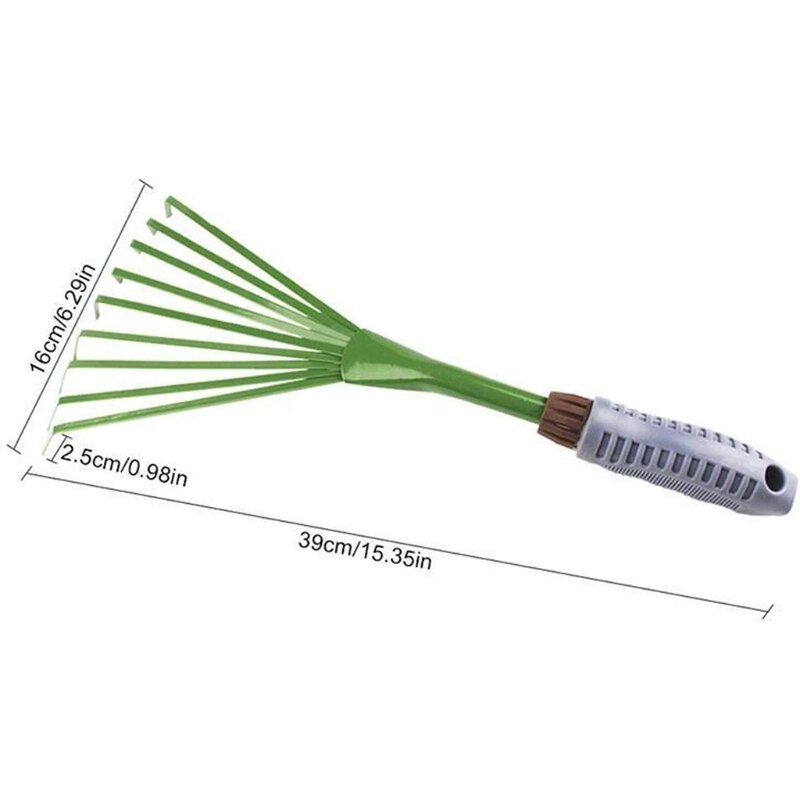 Râteau à main de jardin, poignée ergonomique en fer, peinture en aérosol, outils de jardinage