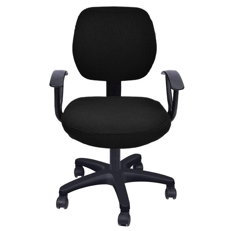 3 arten Material Büro Stuhl Abdeckung strecken Computer Stuhl Abdeckung Schreibtisch Stuhl Sitz und Zurück Abdeckungen Universal-