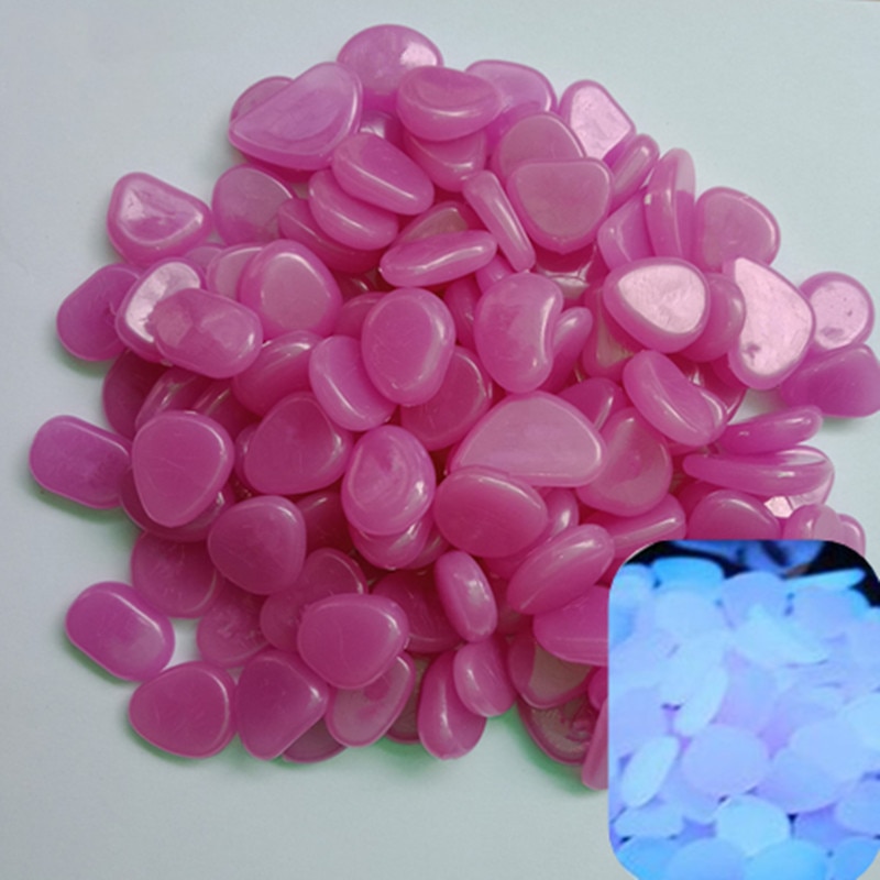 Piedras fluorescentes para pecera de jardín, accesorios de decoración de piedra luminosa para acuario, piedras brillantes en la oscuridad, , 10 Uds.: 10PCS Purple
