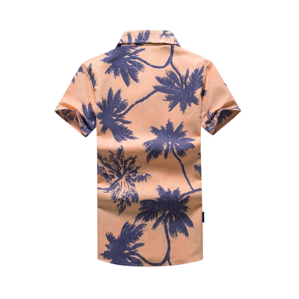 Menn toppskjorter kortermet skjorte topper hawaiian beach sommer trykt knapp nedtrekkbar krage fritidsskjorte streetwear