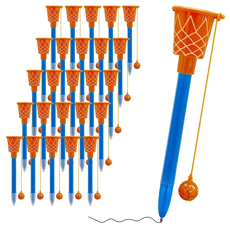 1Pcs Basketbal Hoepel Pen Basketbal Met Blauw/Zwart Refill Kids Basketbal Pen Pen Pad Sport Party Voor Sport: Default Title
