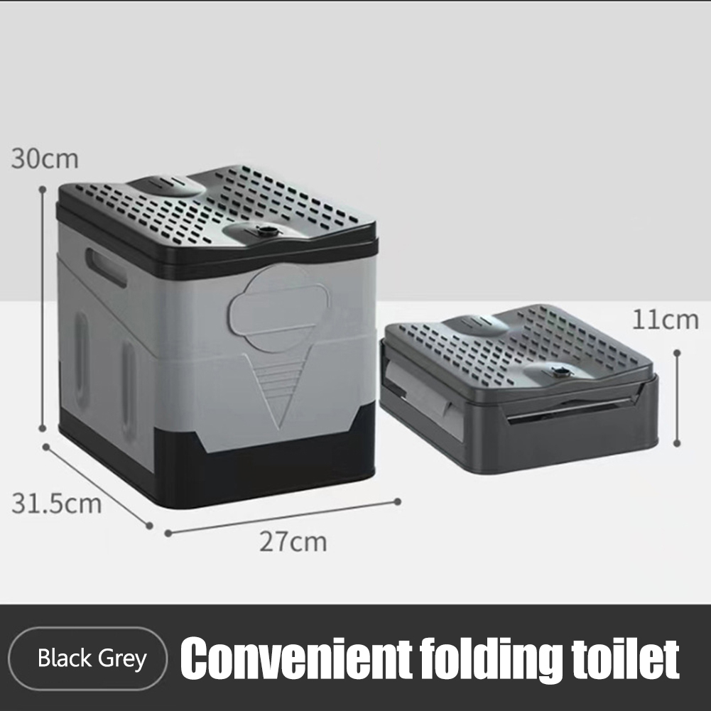 Outdoor Toilet Draagbare Outdoor Camping Opvouwbare Toilet Sterk Dragende Herbruikbare Prullenbak Voor Tour Noodhulp Zelfrijdende Reizen