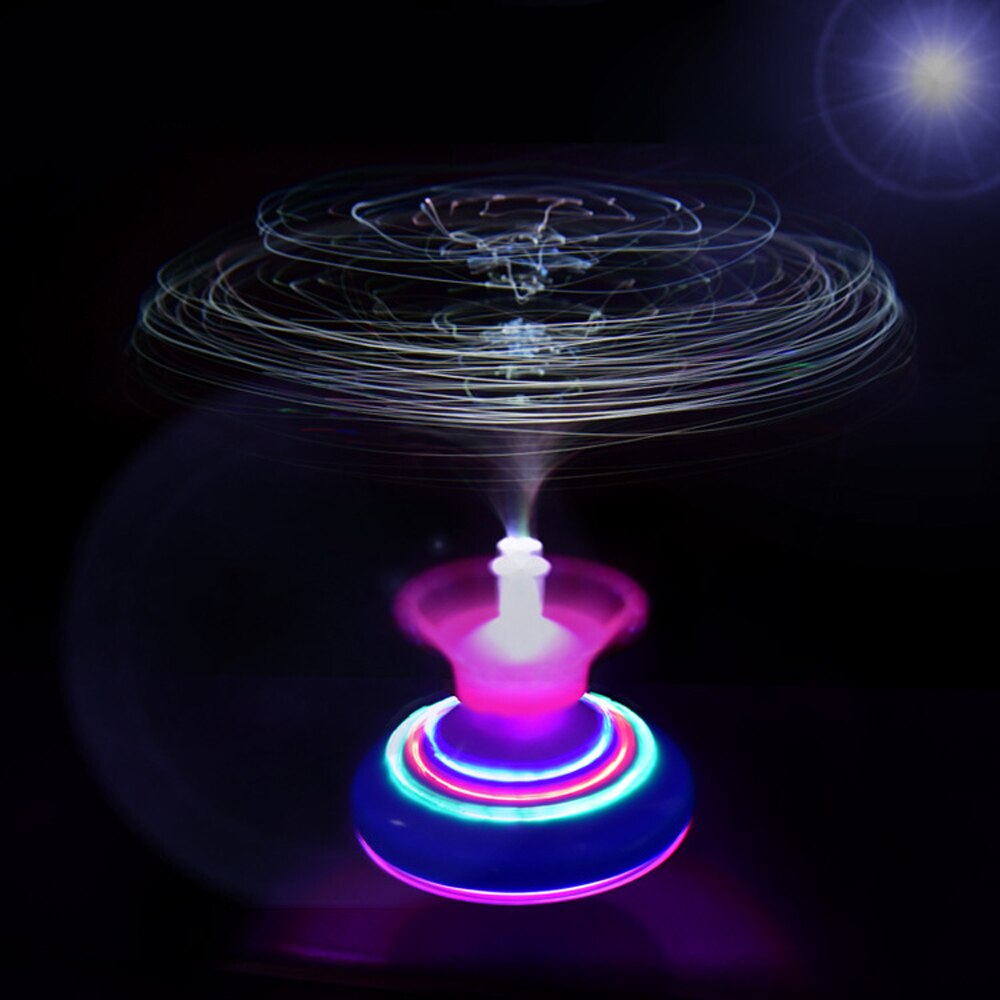 Børn nyhed lysende legetøj gyro automatisk roter elektrisk gyroskop farverigt led lysende lys spil festlegetøj til børn