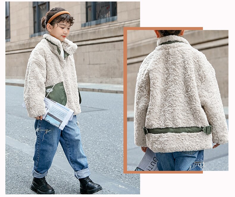 8 10 jahre Herbst Winter Mädchen Pelz Mantel Übergröße Jacken jugendlich Mädchen Outfit