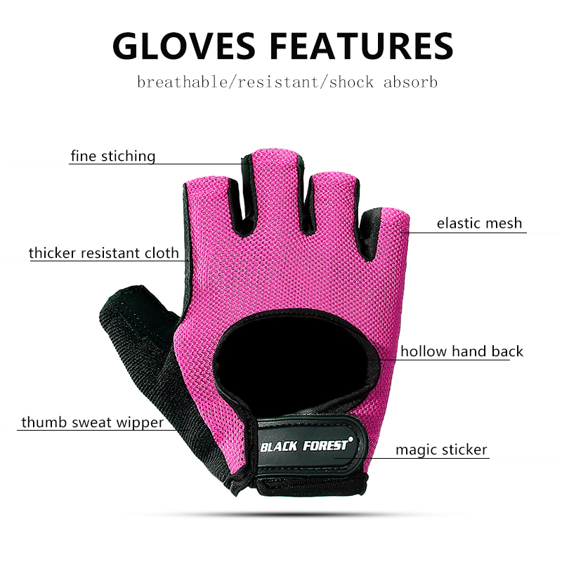 Kyncilor Gym Gloves Dumbbell Weightlifted Gloves Non-Slip Breathable Shock Absorption Half Finger Bodybuilding Training Glove