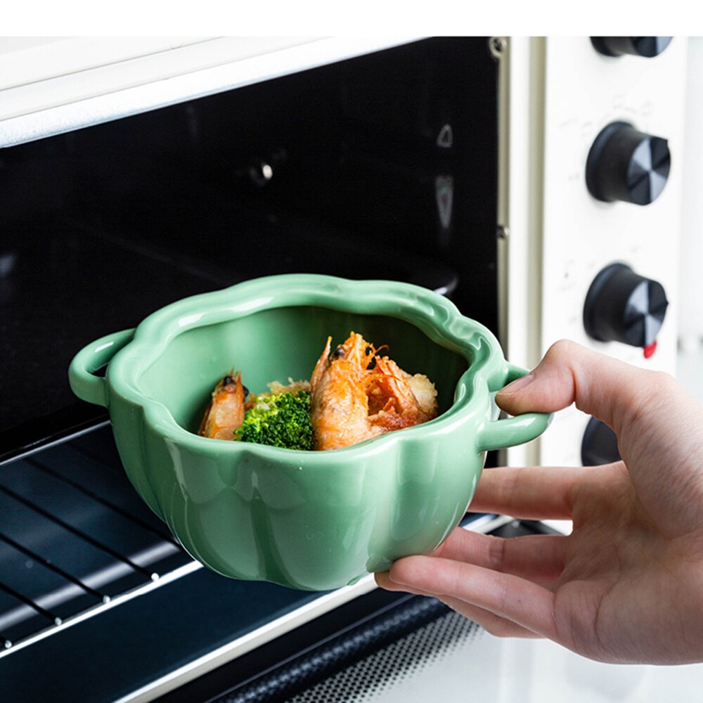 Bol à Pâtisserie en Forme de Citrouille avec Couvercle, 6,5/8,8 Pouces, Ustensile de Cuisine pour Gratin, Halloween, Cuisson, Poêle à Soupe, Salade