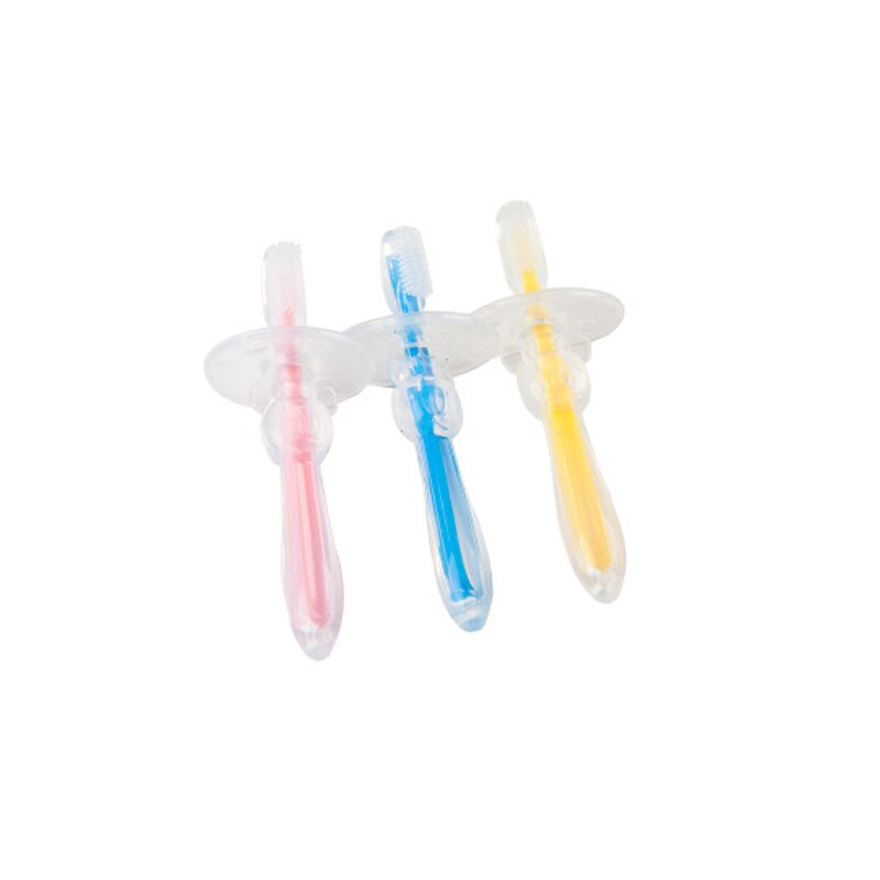 1 pces crianças quentes silicone deve ter cuidados escova de dentes para o bebê escova de dentes macia