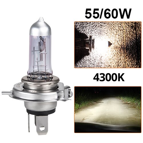 Bombillas halógenas H4 H7 para coche, faro delantero de 100W 55W 12V, Super brillante luz del coche, 1 Uds.: purple  55w  4300k / H4/9003/HB2 Sola