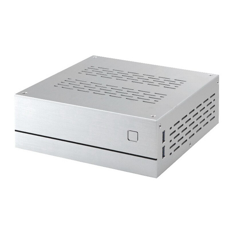 -HTPC Computer Case Horizontale Itx Mini Kleine Case Industriële Controle Case: silver