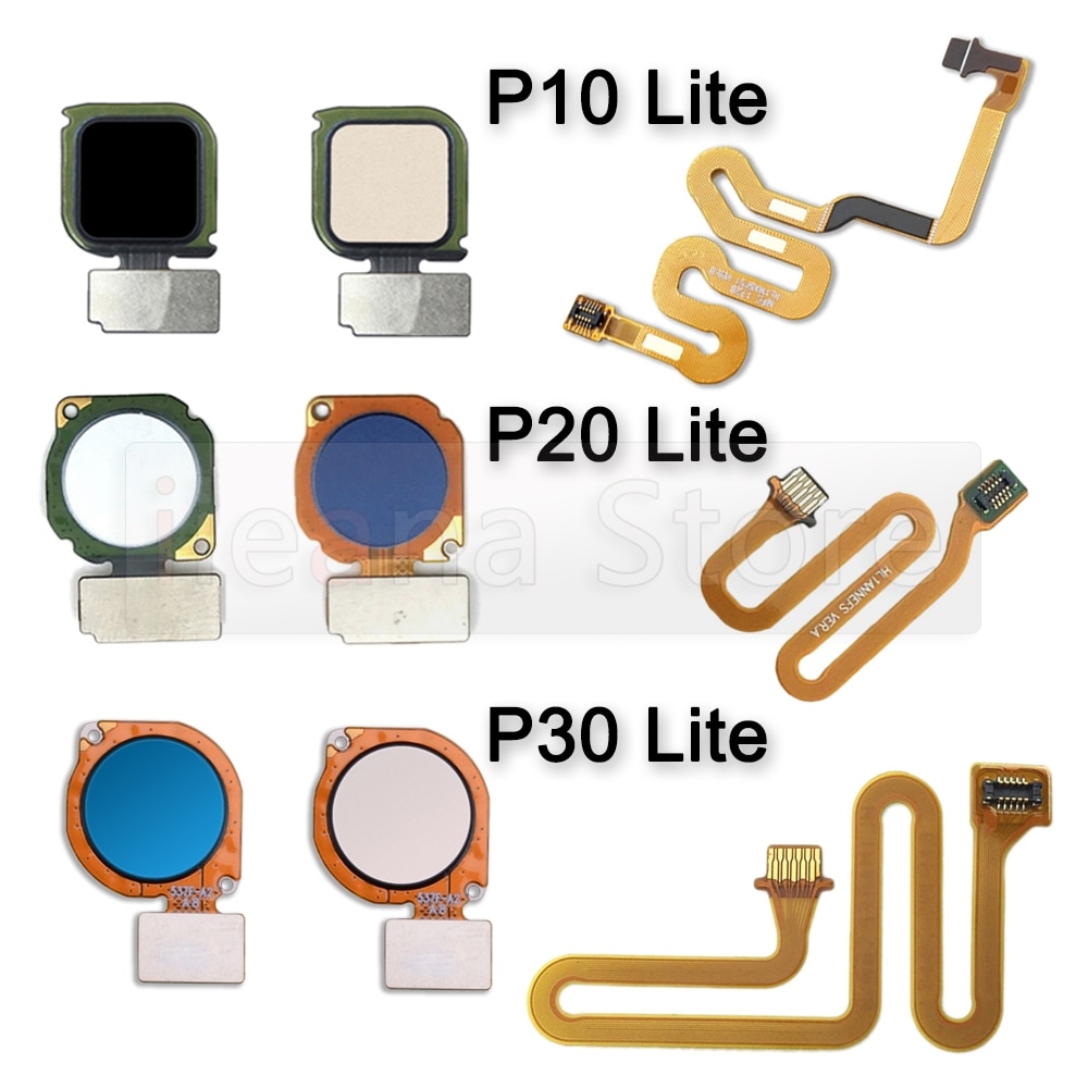 Oryginał dla Huawei P10 P20 P30 Lite powrót przycisk Home klucz połączenie dotykowy ID skaner czytnik linii papilarnych Flex Cable Ribbon