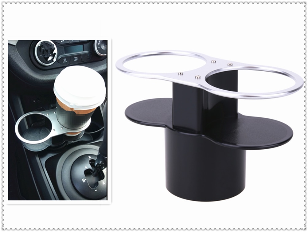 Double hole car accessories cup holder / beverage rack mounting for Peugeot 206 307 406 407 207 208 308 508 3008