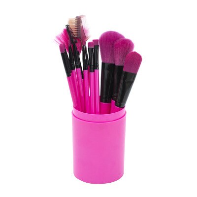 Hos præfessionel 12 stk makeup børste sæt kosmetiske børster makeup værktøjssæt med kopholder kuffert: 6