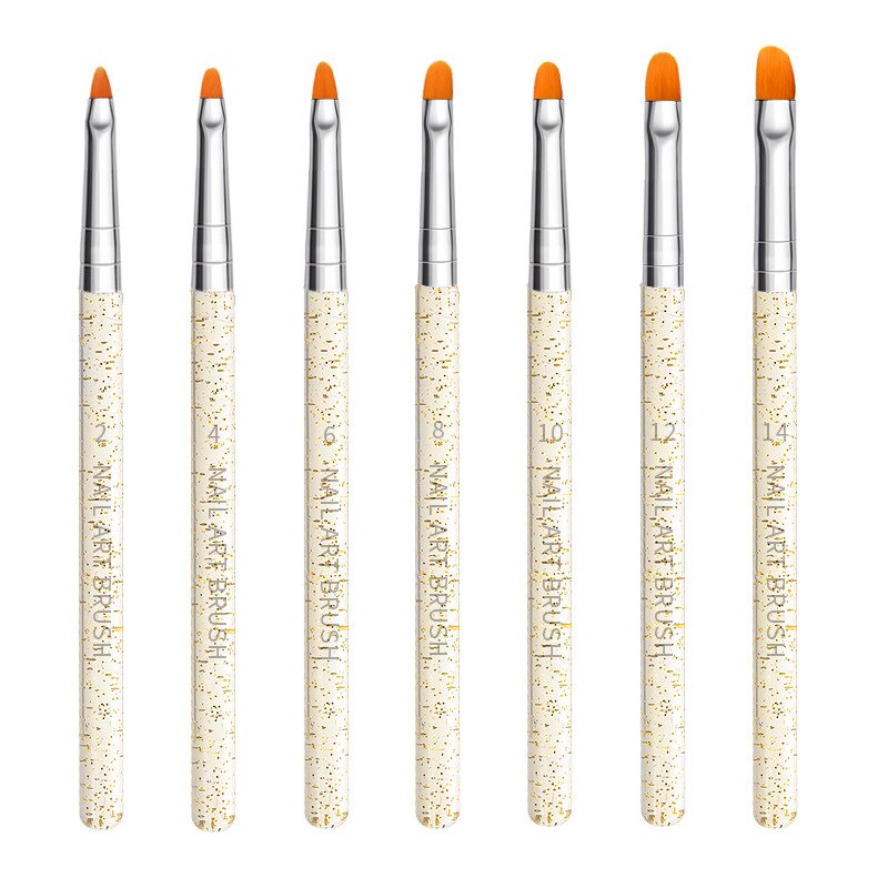 Navolution-pincel de uñas para manicura, brocha de Gel para Nail Art, brocha de Gel para esculpir en polvo líquido acrílico, 15 unids/set por juego