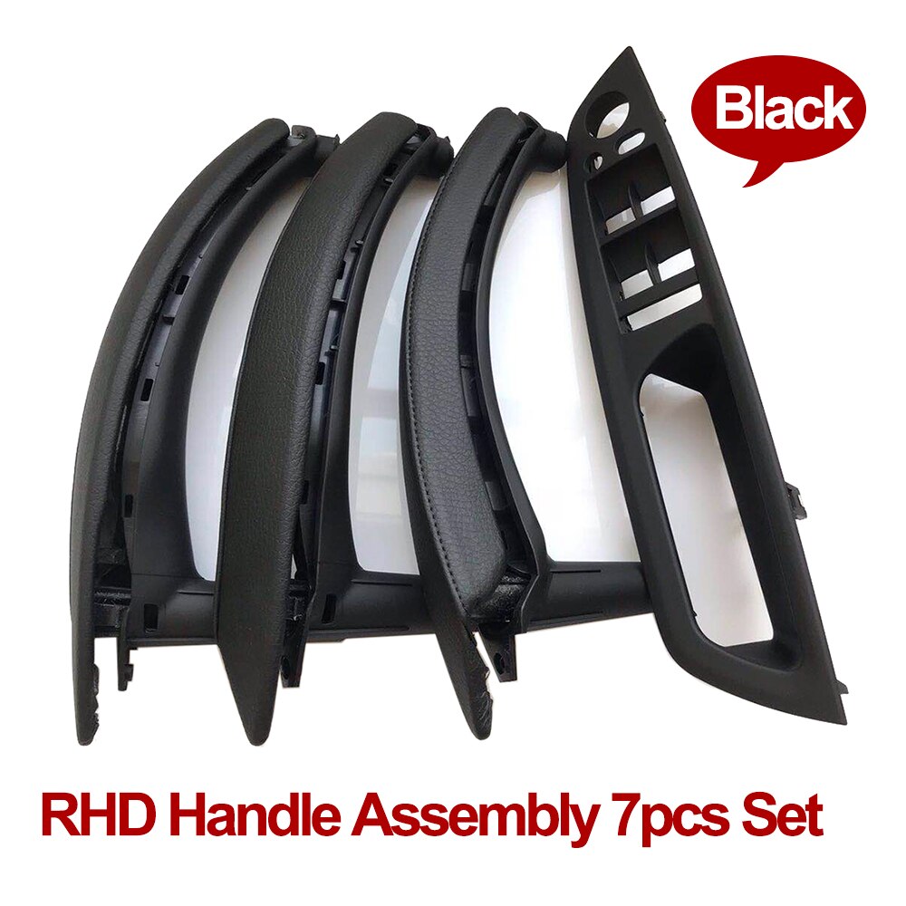 RHD Right Hand Driver Interior Door Armrest Leather Pull Handle Full Set For BMW X5 X6 E70 E71 E72 2007