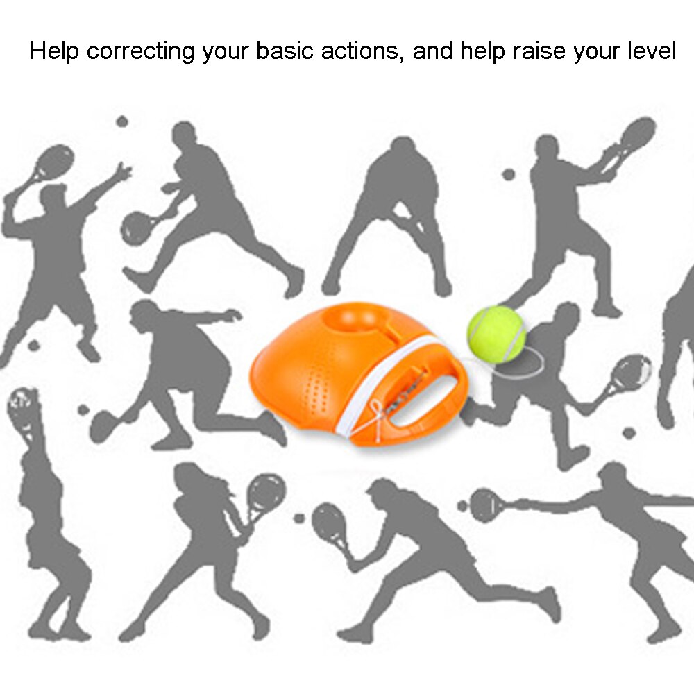 1set Tennis Trainer With 1/2 Ball Self-study Rebound Ball Baseboard Exercise Sports Sparring Device Tennis Training Equipment