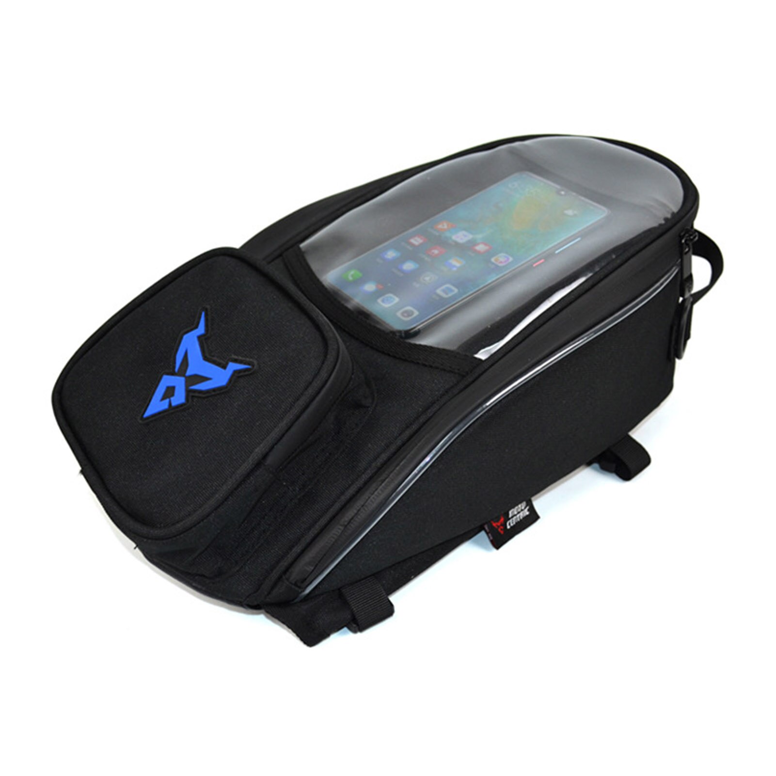 7Inch Touch Screen Motorcycle Riding Bag Fuel Tank Magnetic Bag Waterproof Motorcycle Mobile Phone Navigation Bag: Blue