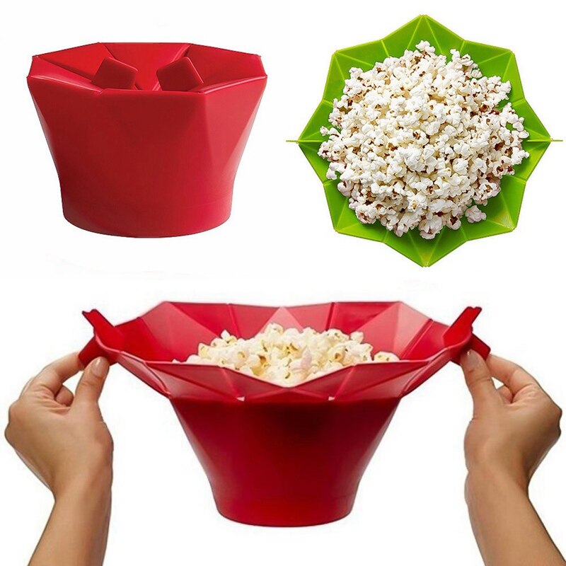 Magnetron Siliconen Popcorn Kom Keuken Gemak Gereedschap Magic Huishoudelijke Popcorn Maker Container Gezond Koken Gereedschap