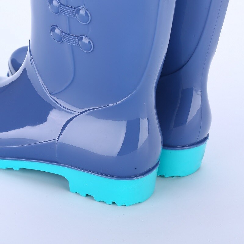 Dames imperméable à l'eau bottes de pluie femme mi-mollet femmes en caoutchouc bottes de pluie filles chaussures bottes de pluie PVC chaussures de pluie y789