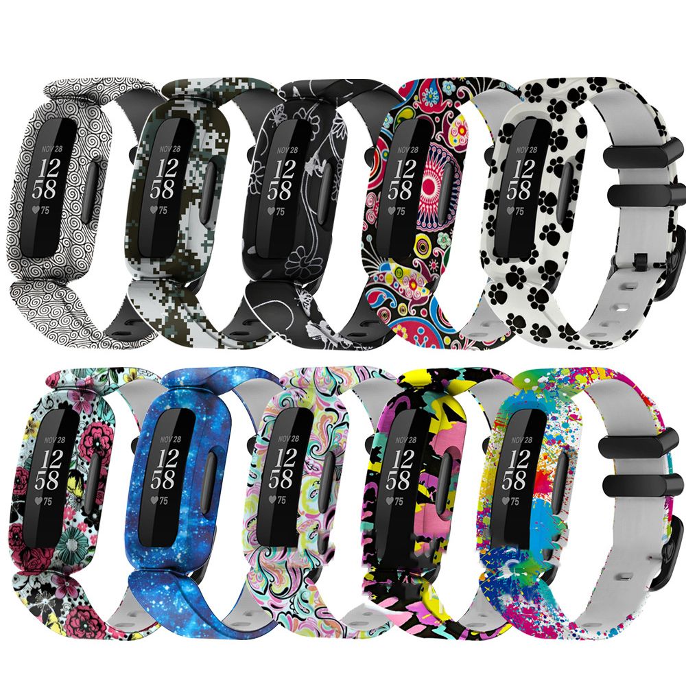 Wrist Strap Silicone Bracelet For Fitbit Ace 3/inspire 2 Smart Watch Band Bracelet Replacement Kids Wristband Watchbands