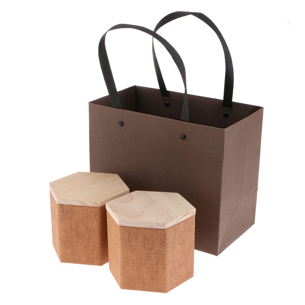 2 stk træ køkken opbevaringsboks med bambus låg beholdere brød sukker kasser te urte opbevaringsholder madbeholdere organizer