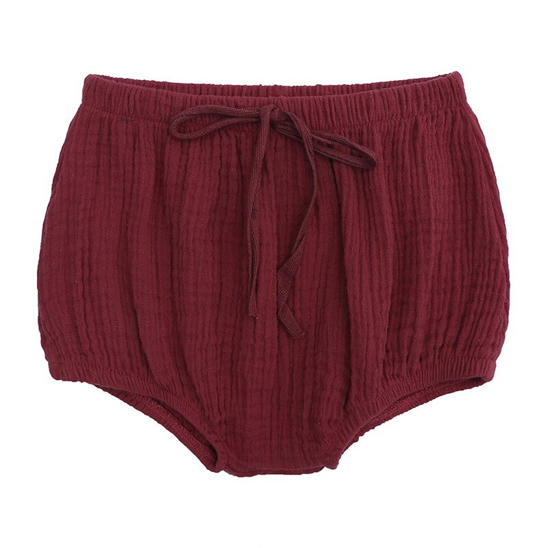 Pantalones cortos informales de verano para niñas, bombachos de algodón y lino de color puro, para la playa, 9M-4T, SJR-249