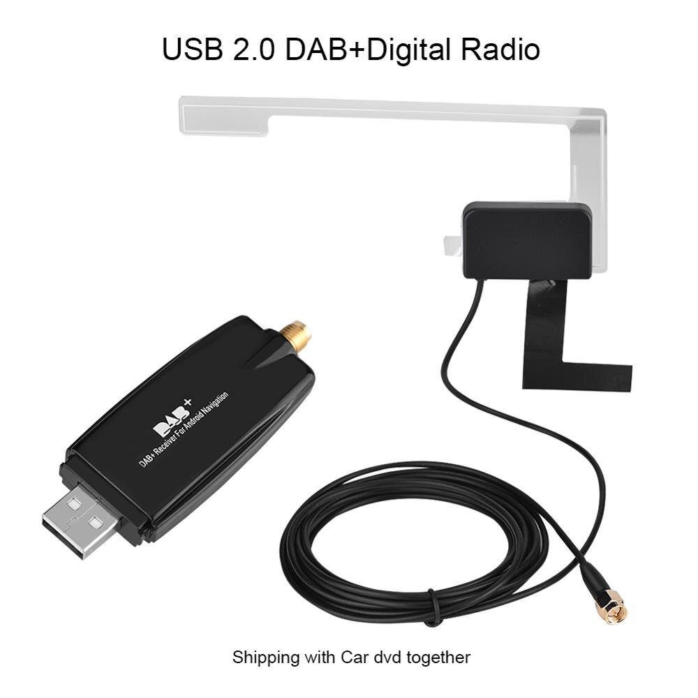 Draagbare Mini Radio Auto Dab + Digitale Radio Ontvanger + Dab Box Usb Aansluiten Met Antenne Voor Android Systeem Dab ontvanger Kit: D