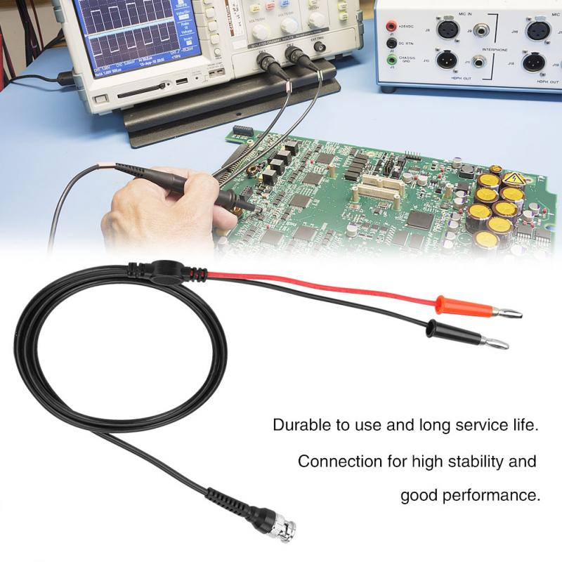 Connecteurs BNC à double fiche banane, fils de Test de , 2 pièces, noir et rouge