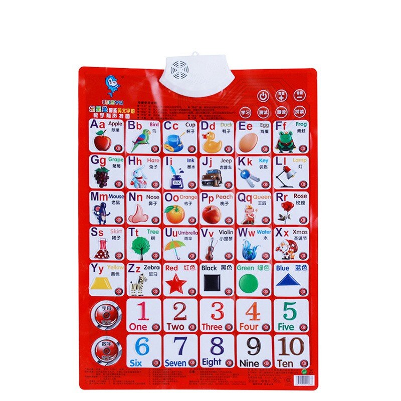 New1 Learning Machine Sound Wall Chart Electronic Alphabet English Preschool Toy Digital Baby Kid Educational Toy: 7