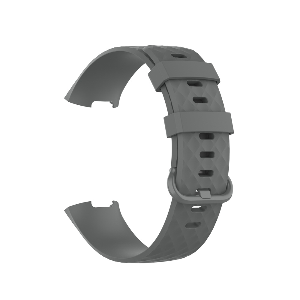 Silikonarmbänder für Fitbit aufladen 4, Fitbit aufladen 3 SE, Ersatzarmbänder für aufladen 4 3 Smartwatch-Zubehör: S / Grau