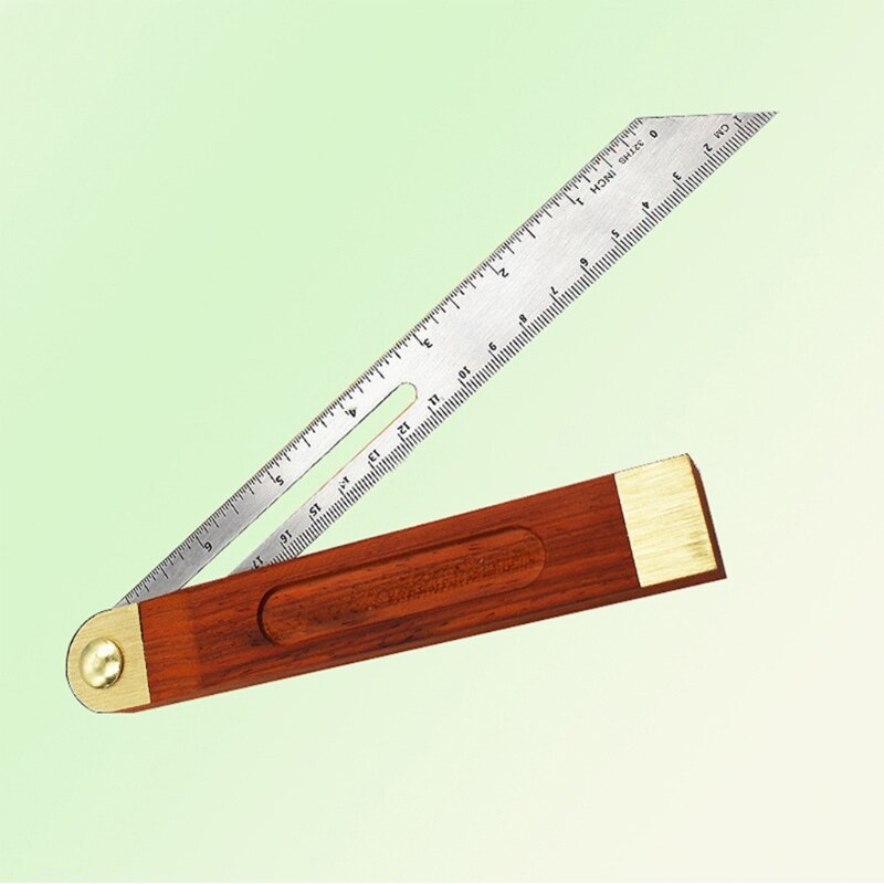 Angle Rulers Gauges Tri Square Sliding T-Bevel With Wooden Handle Level Measuring Tool Wooden Marking Gauge Protractor