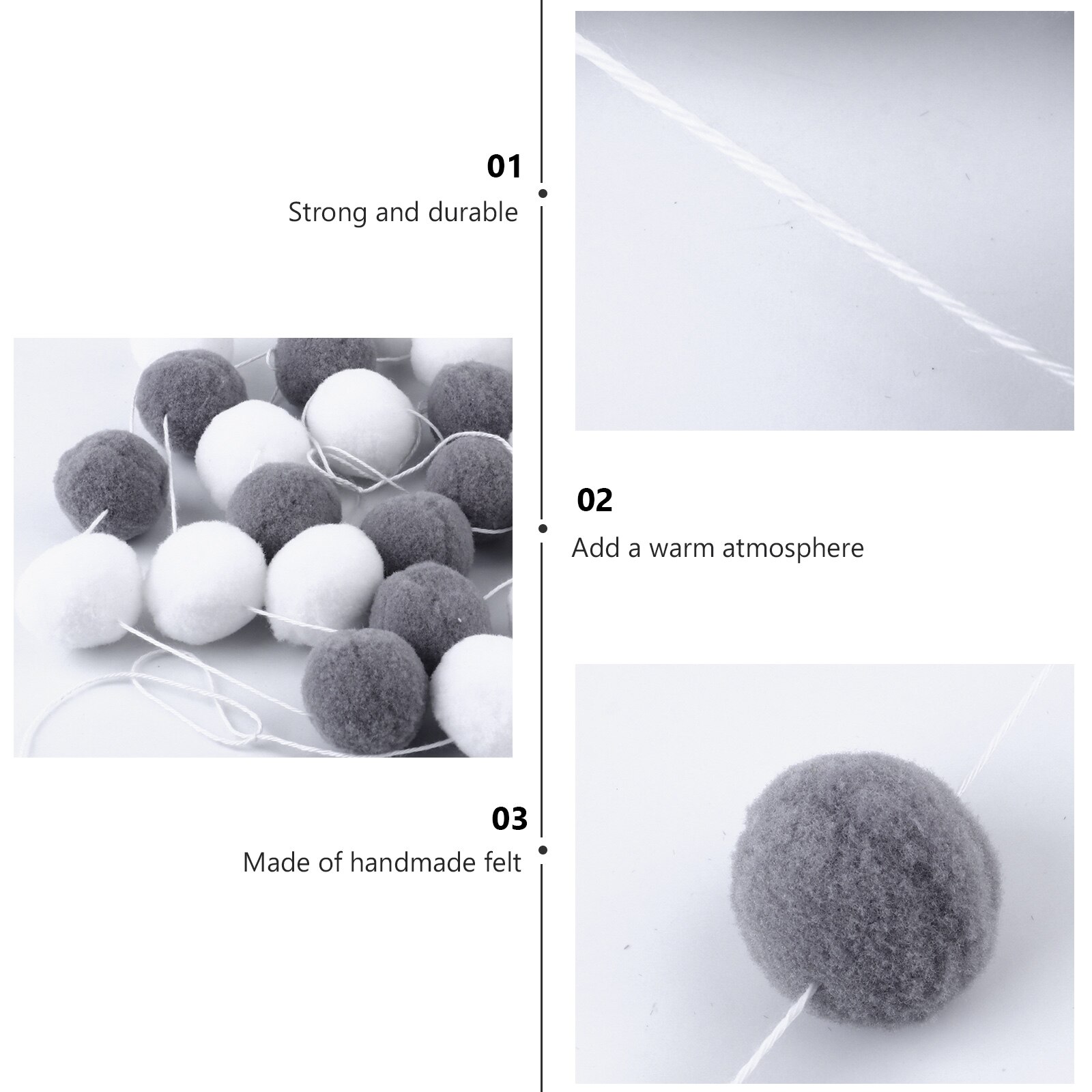 50M Pearl Garland, kunstmatige parel lint parel ketting voor bruiloft DIY Craft decoratie (wit