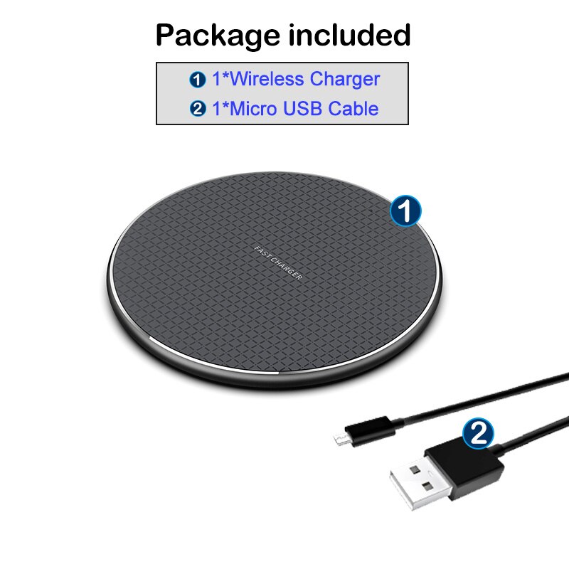 10W Fast Qi Wireless Charging for Samsung Galaxy S6 S7 S8 S9 S10 S20 Plus S20 Ultra S10e Note 8 9 10 +5G Phone Wireless Charger: Default Title