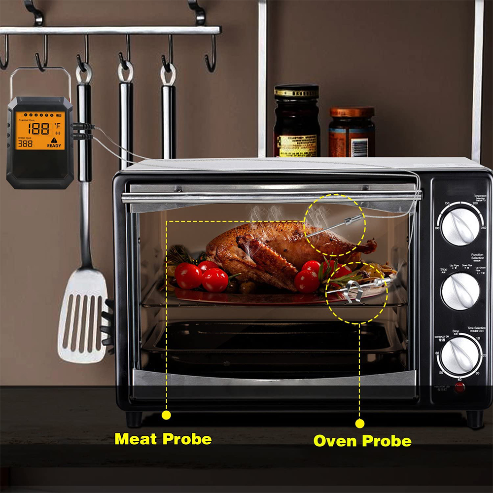 AidMax Pro02 Digital WiFi Kitchen Meat Thermometer Probe For Cooking Food Oil Barbecue Temperature Gauge Meter With Stand