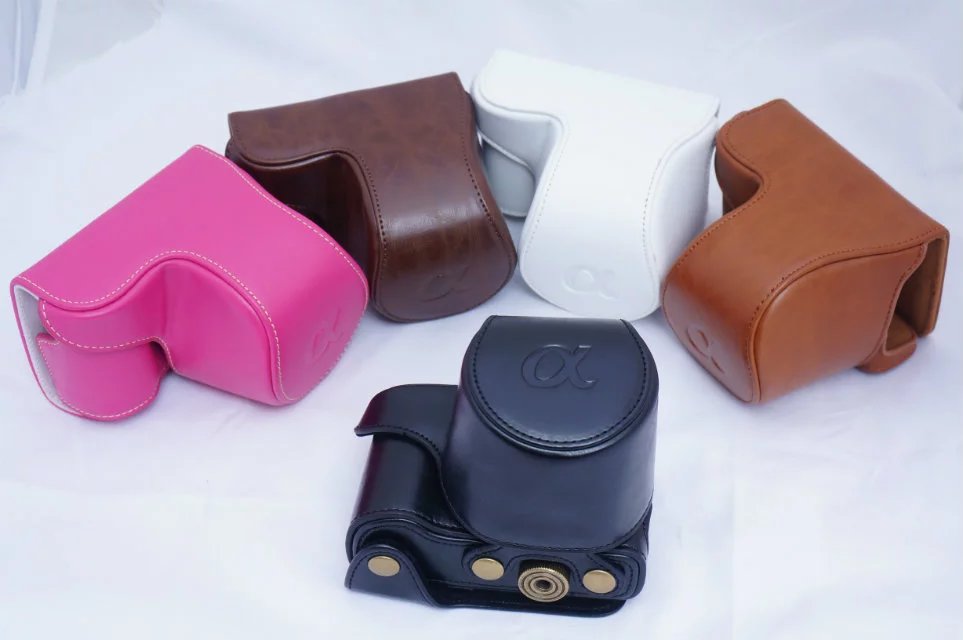 Étui Vintage en cuir pour appareil photo, sacoche pour Sony A5000 A5100 A6000 A6300 Nex6,