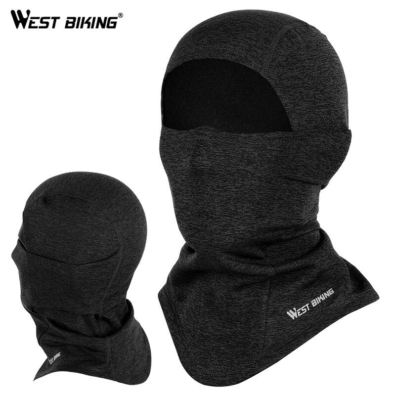 WEST BIKING Winter Sport Cycling Cap Bike Full Face Mask Neck Warmer Men Women Scarf Ski Bicycle Motocycle Fleece Head Cap Hat