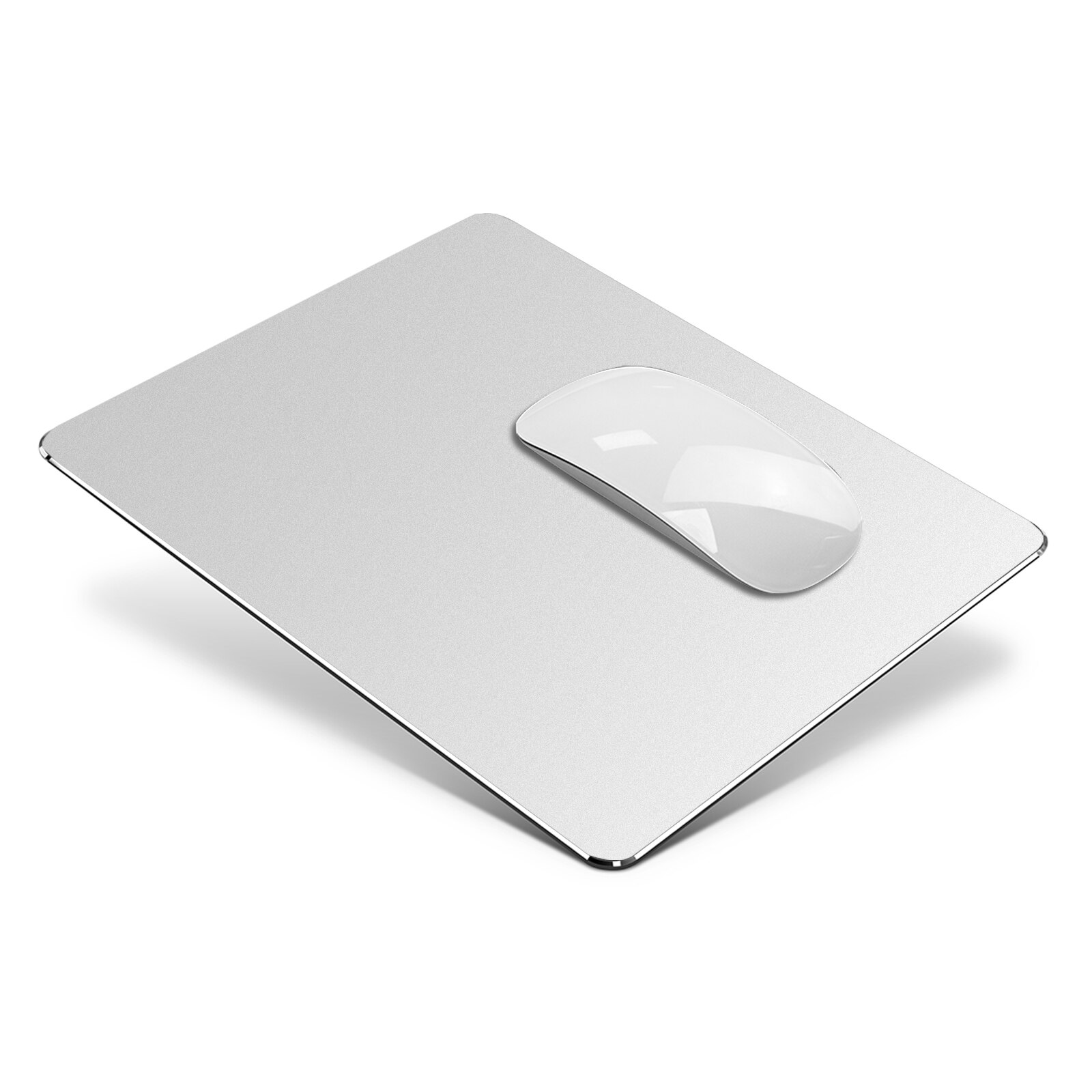 Tapis de souris métallique en aluminium, dur, lisse, magique, fin, étanche, Double face, contrôle rapide et précis, pour le bureau et la maison