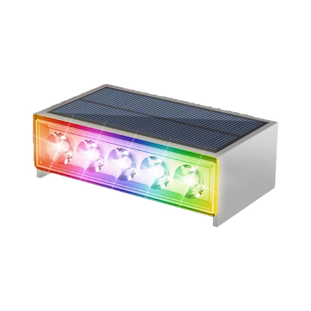 Lampy Solarne RGB na Schody - 4/6 szt. - Wodoodporne IP55 - Dekoracja Ogrodu, Tarasu, Ścieżki: 6-10W