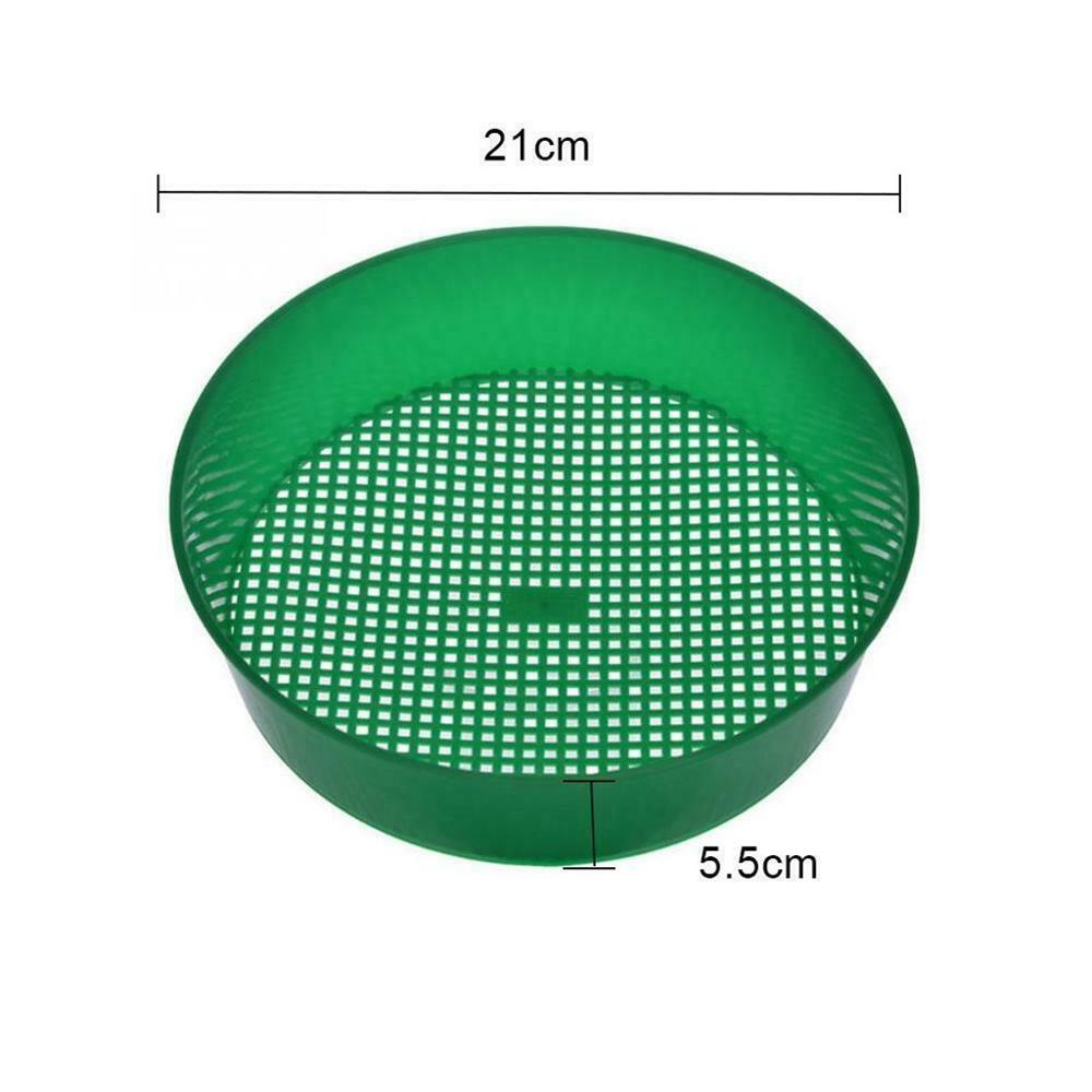 Plastic Garden Sieve Riddle Green For Compost Soil Stone Mesh Soils Sieve Filtration Large Stones+Twig From Soil Garden Tool Q40