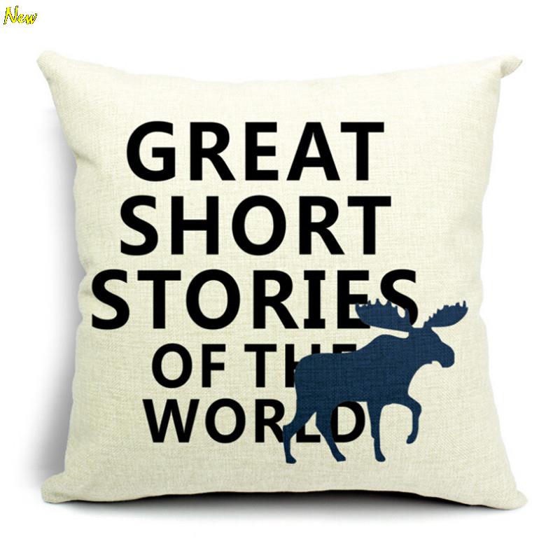 Without Core Cushions Cotton Linen/European style Sofa Decorative Throw Pillows 45*45cm: White