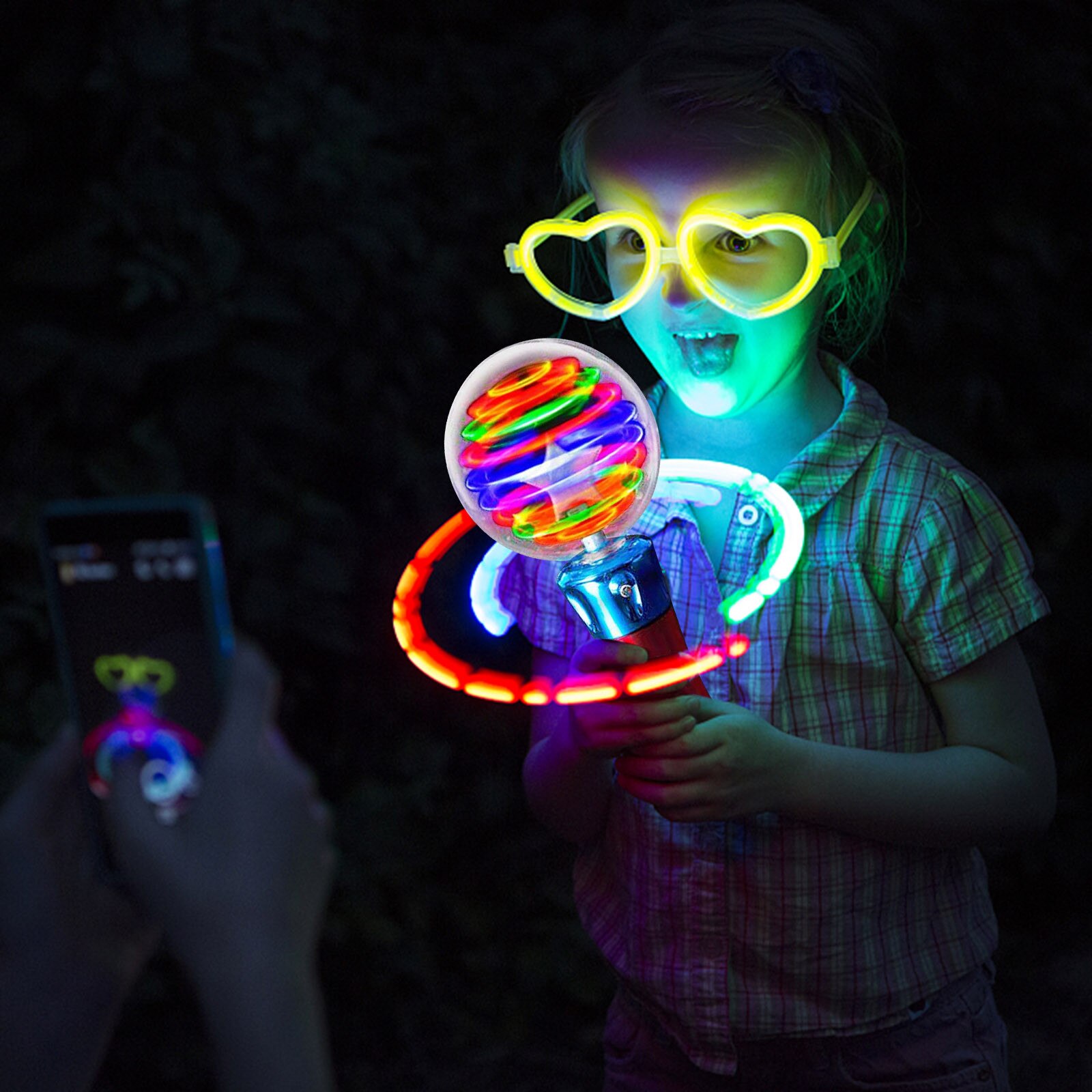 Kinderen Lichtgevende Magische Bal Speelgoed Interactieve Vingertop Magische Stok Led Flash-Roterende Lichtshow Speelgoed Bal Kids volwassenen