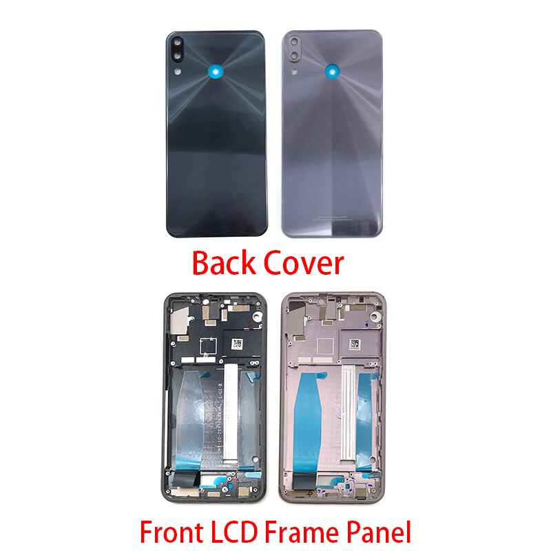 Front Housing Bezel LCD Frame Panel Cover For Asus Zenfone 5 ZE620KL 5Z ZS620KL Back Cover With Camera Glass